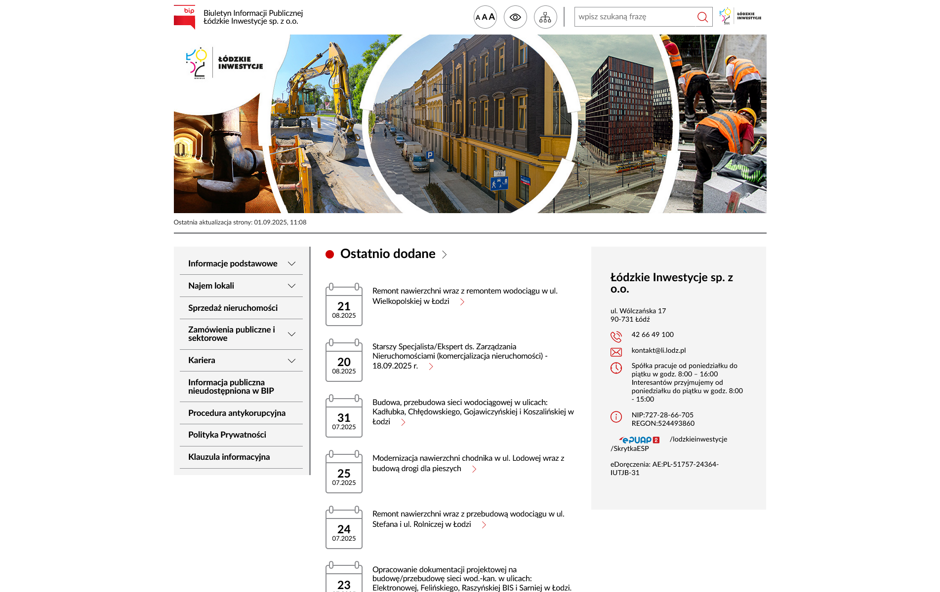 BIP Łódzkie Inwestycje