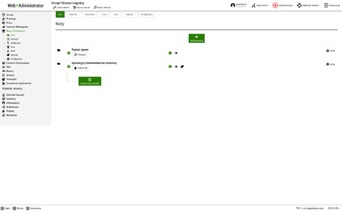 moduł bazy i formularze - widoki